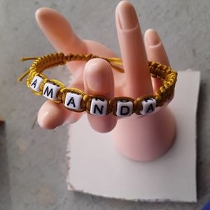 Amanda name hand made bracelet